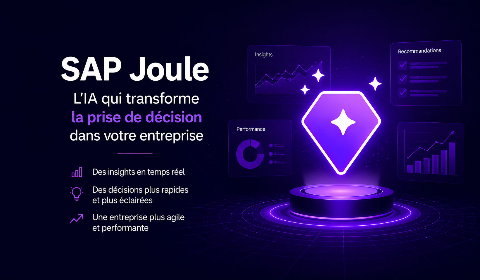 SAP Joule AI : L'intelligence artificielle générative pour optimiser la prise de décision en entreprise.